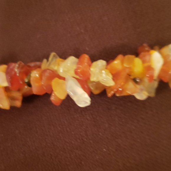 Coral red agate necklace - Picture 4 of 4